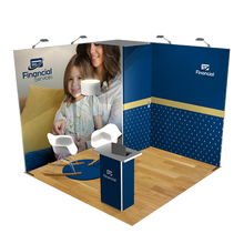 Load image into Gallery viewer, Exhibition Stand (corner) 3x3L Shape
